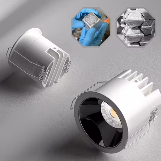 55 mm Ausschnitt, intelligentes Badezimmer, Schlafzimmer, quadratisch, rund, LED-Innenbereich, kommerzielle Beleuchtung, Einbau-Downlight, Deckeneinbau-COB-Strahler, Spot-Down-Licht