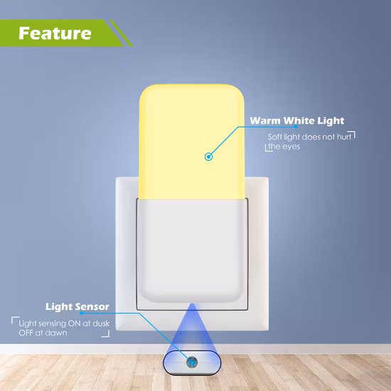 PIR-Infrarot-Bewegungssensor, kabellos, automatische intelligente Steuerung, US-EU, 110 V, 230 V, Mini-LED-Plug-in-Nachtlichtlampe für Schlafzimmer